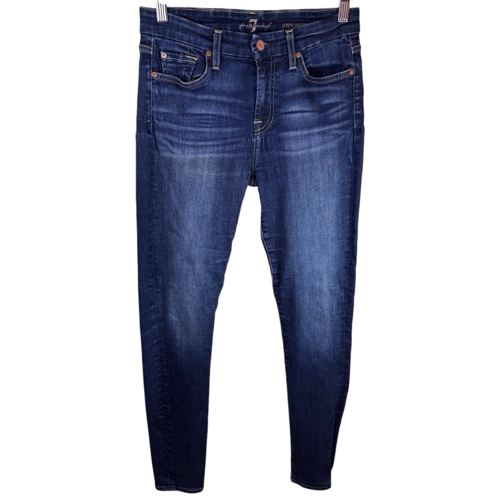 7 for all Mankind Womens Gwenevere Dark Blue‎ Denim Jeans Size 28 NEW Streetwear